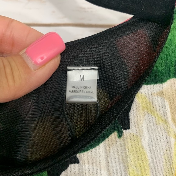 T Tahari Floral Printed Pleated Belted Dre… - Picture 11 of 12